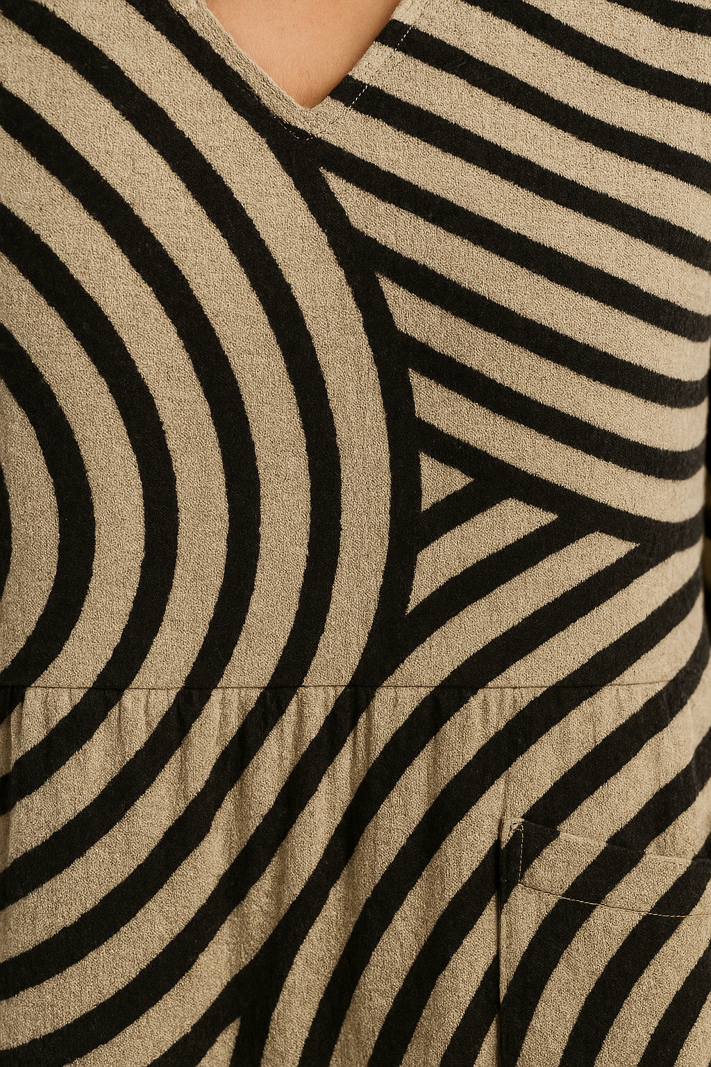Celia - Vintage Striped Midi Dress