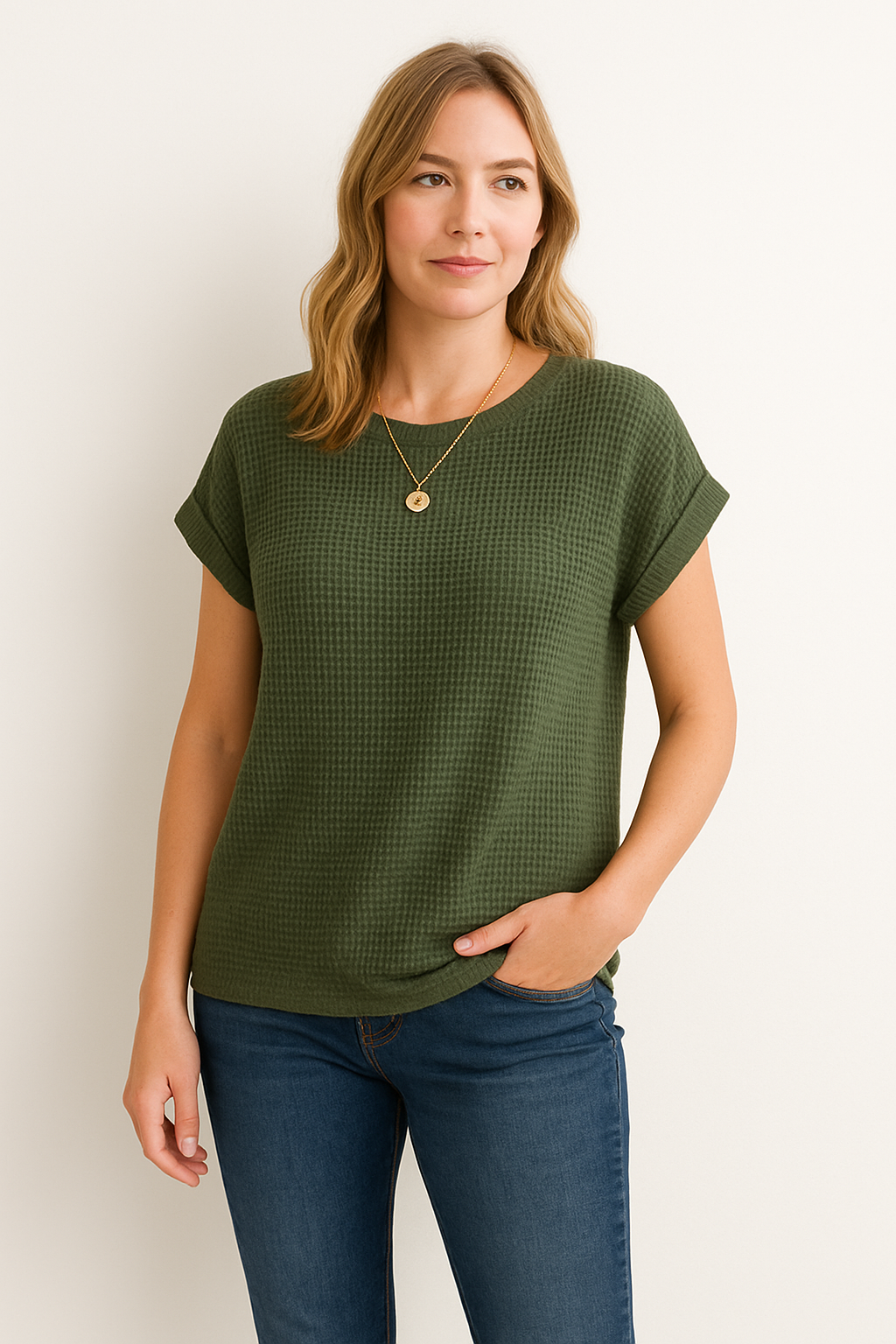 Luna - Twist Hem Crew Neck Tee