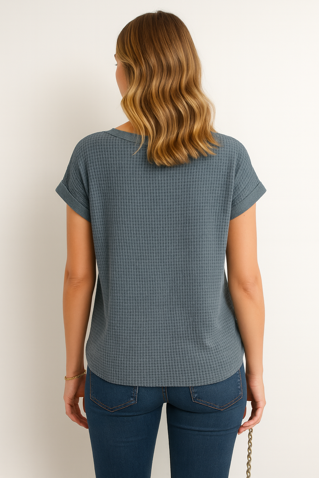 Luna - Twist Hem Crew Neck Tee