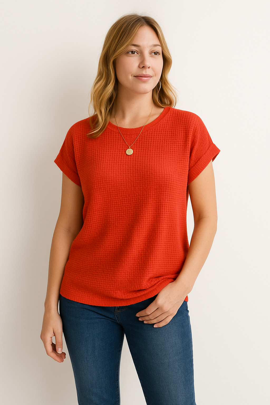 Luna - Twist Hem Crew Neck Tee