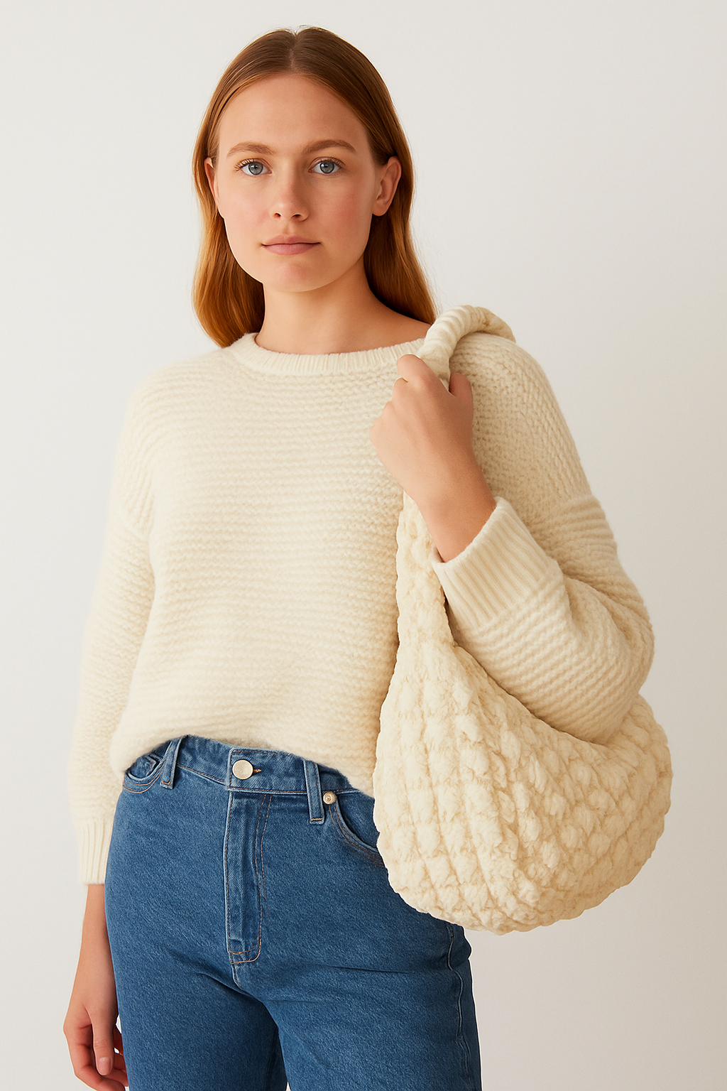 Ruched Tote Handbag